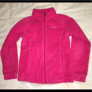 Girls pink Columbia jacket size medium